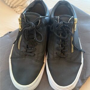 Vans Black and Gold Women's Shoes